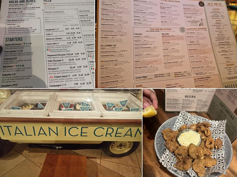 Bella Italia - Bluewater Menu