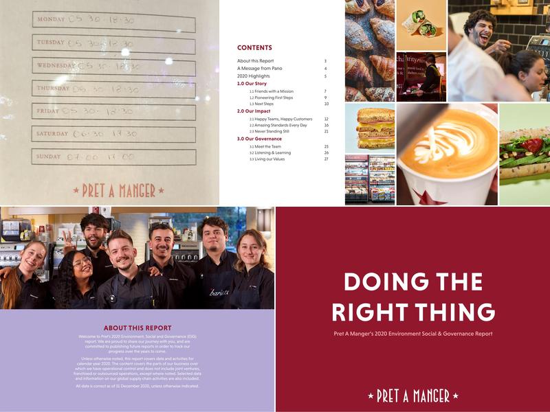 Pret A Manger Menu