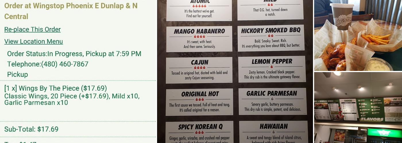 Wingstop Menu