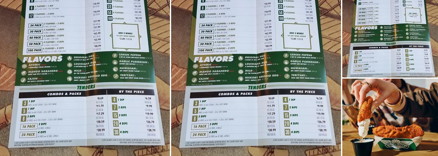 Wingstop Menu