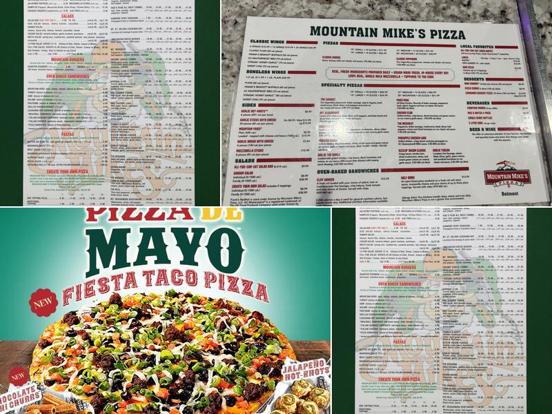 Mountain Mike's Pizza Menu