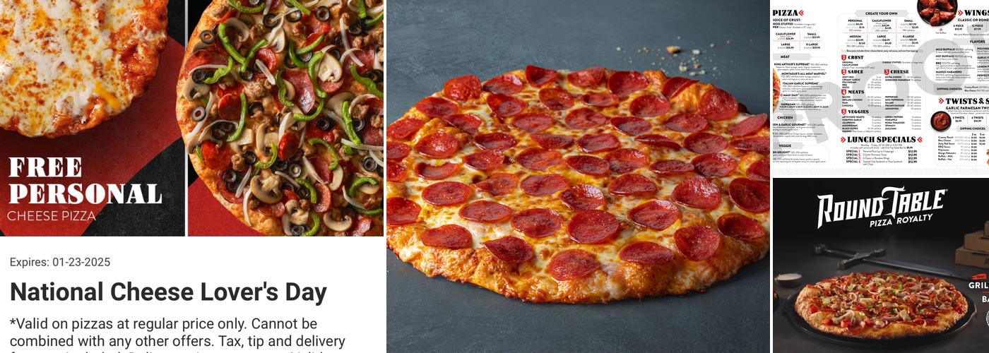 Round Table Pizza Menu