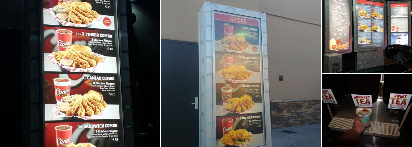 Raising Cane's Chicken Fingers Menu