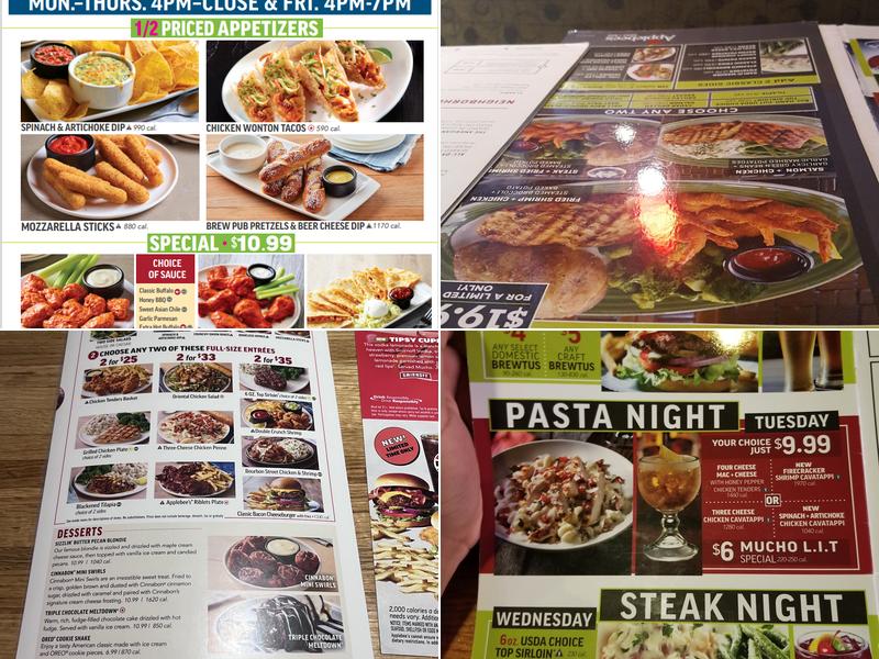 Applebee's Grill + Bar Menu