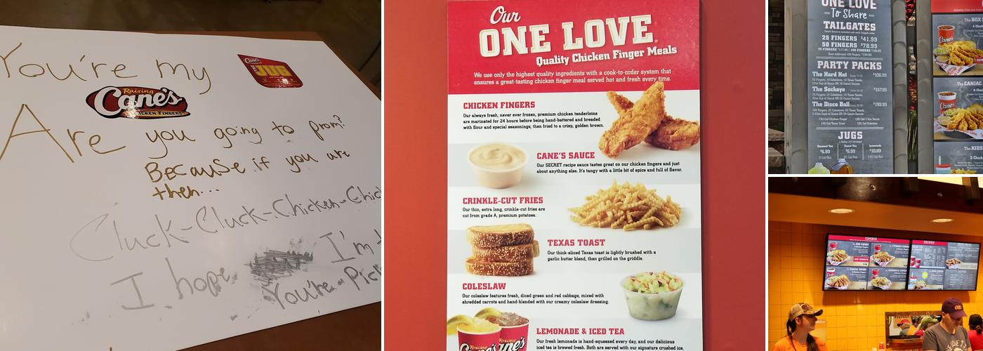 Raising Cane's Chicken Fingers Menu