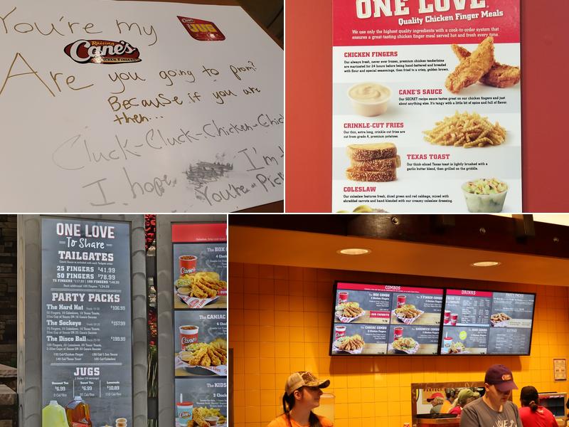 Raising Cane's Chicken Fingers Menu