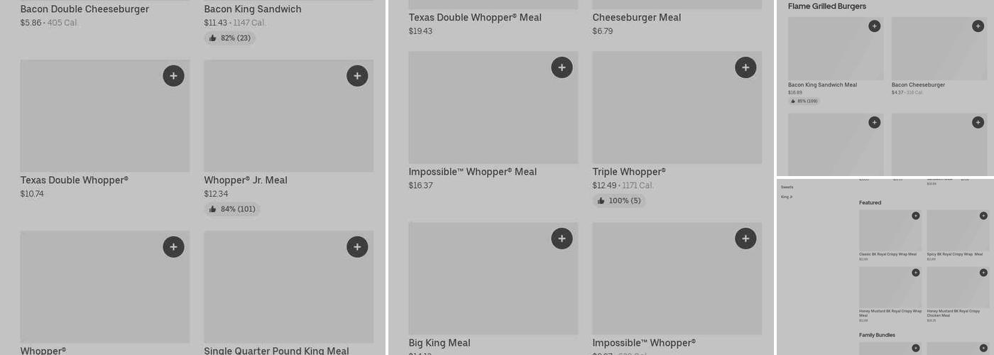Burger King Menu