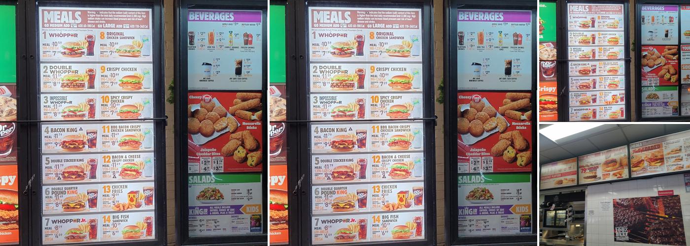 Burger King Menu