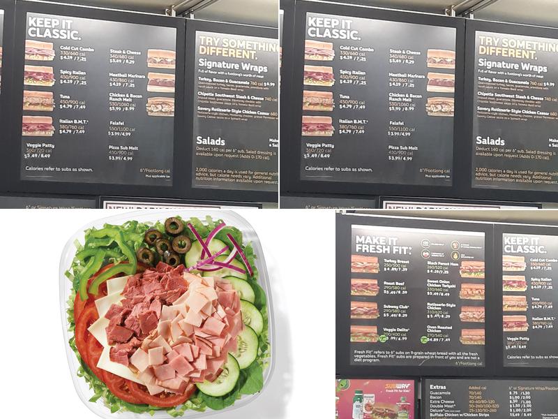 Subway Menu