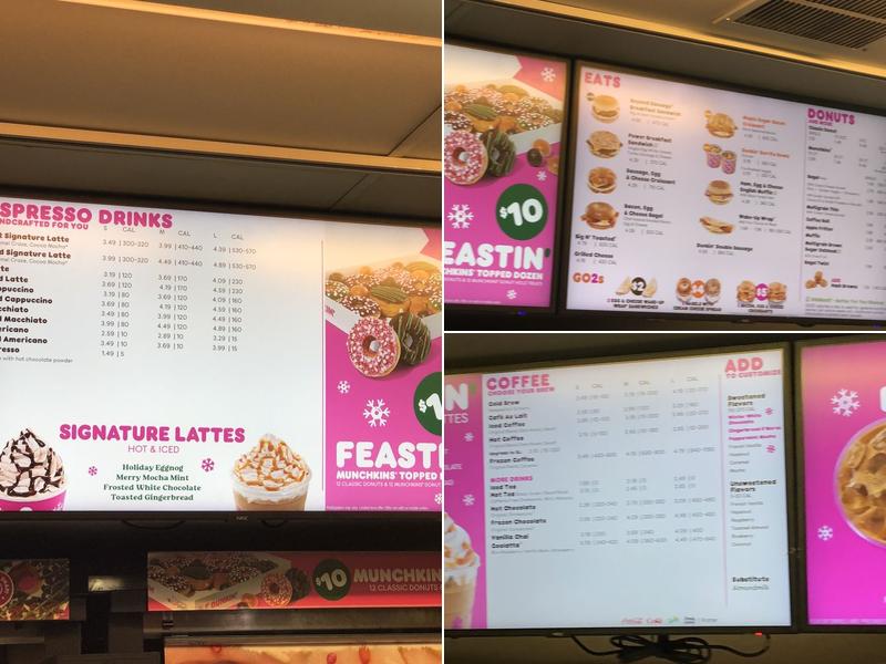 Dunkin' Menu