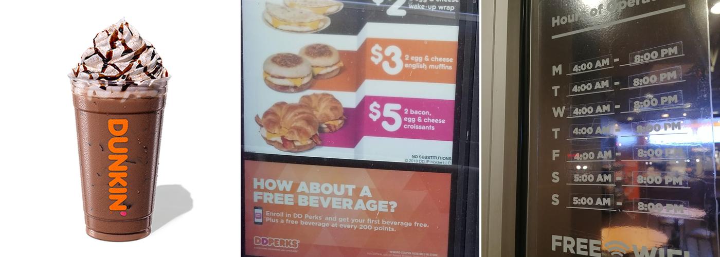 Dunkin' Menu