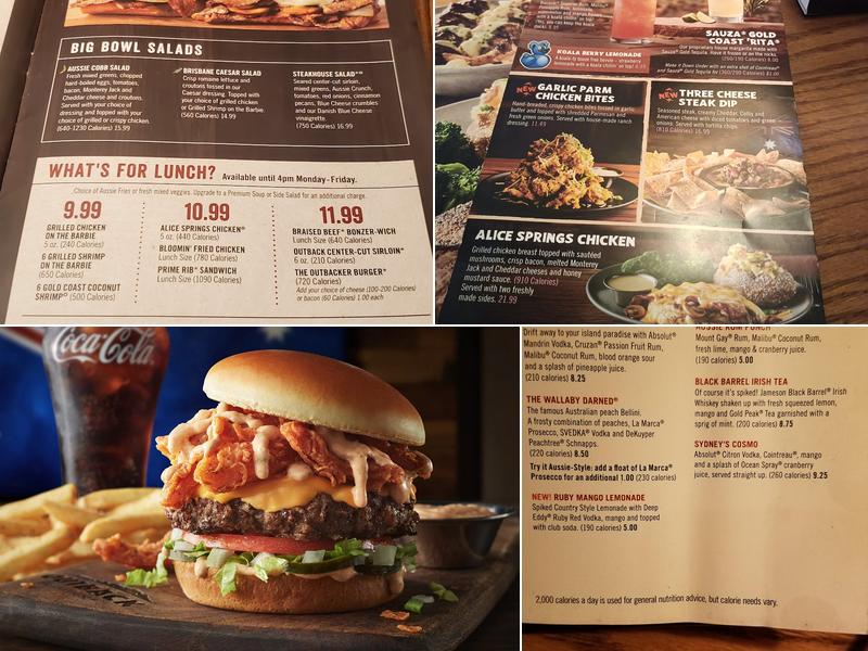 Outback Steakhouse Menu