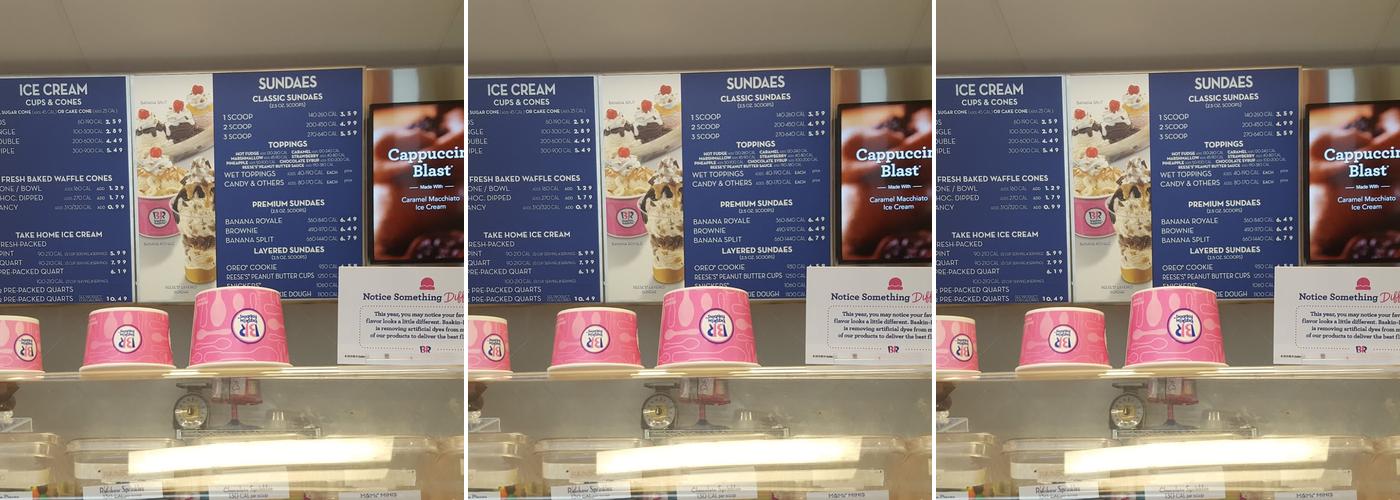 Baskin-Robbins Menu
