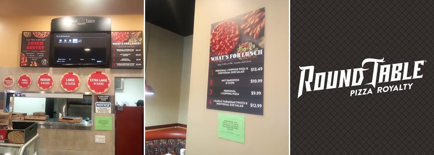 Round Table Pizza Menu