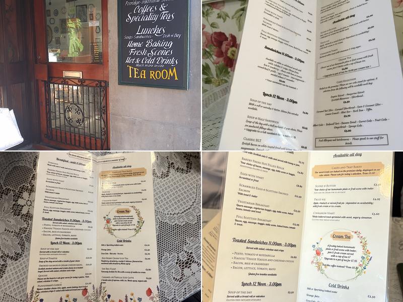 Clarinda's Tearoom Menu