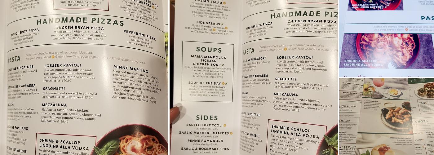 Carrabba's Italian Grill Menu