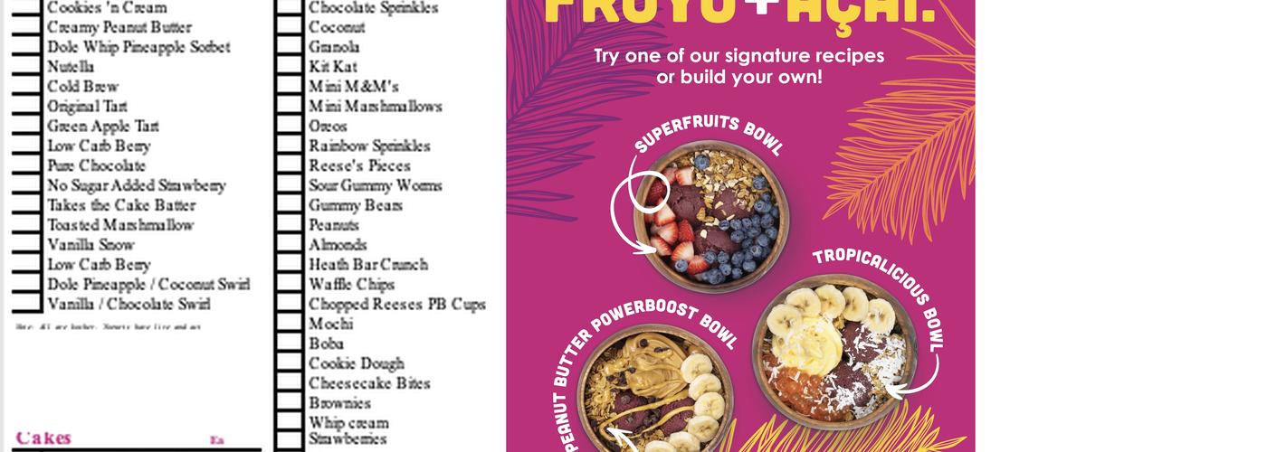 Menchie's Sand Creek Crossing Menu