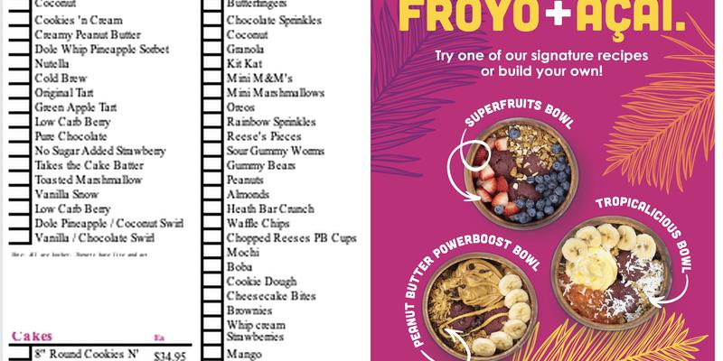 Menchie's Sand Creek Crossing Menu
