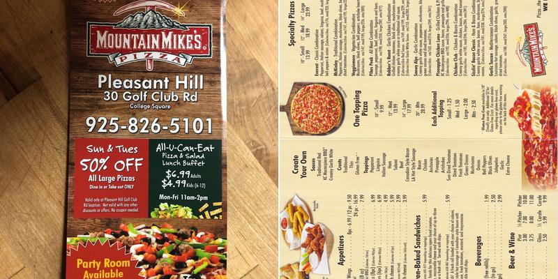 Mountain Mike's Pizza Menu