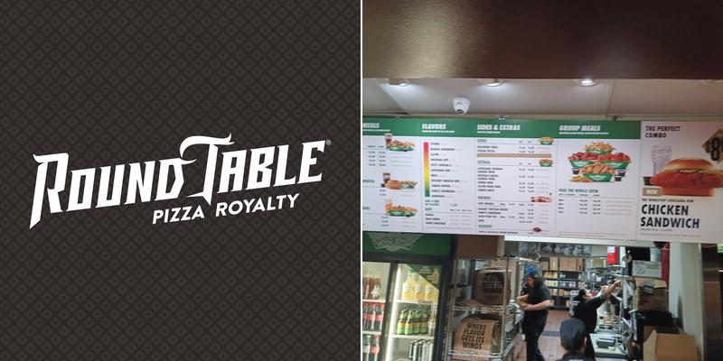 Round Table Pizza Menu