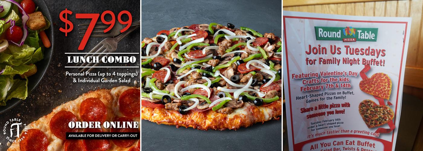 Round Table Pizza Menu