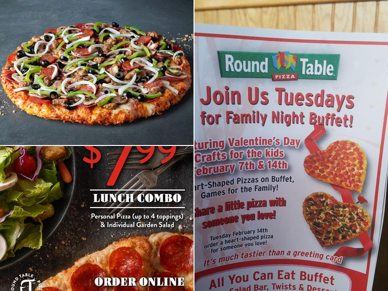 Round Table Pizza Menu