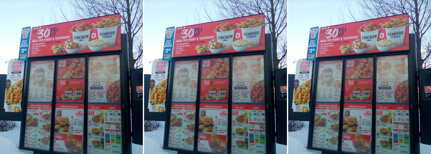KFC Menu