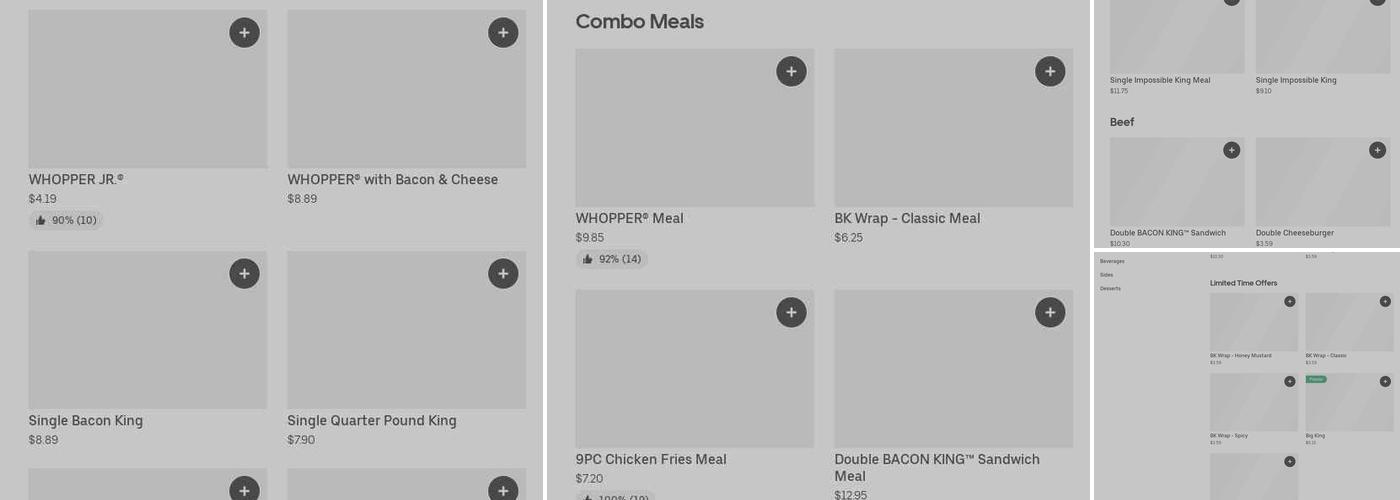 Burger King Menu