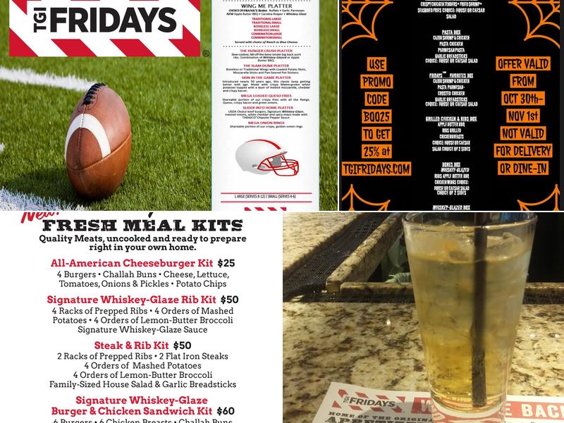 TGI Fridays Menu