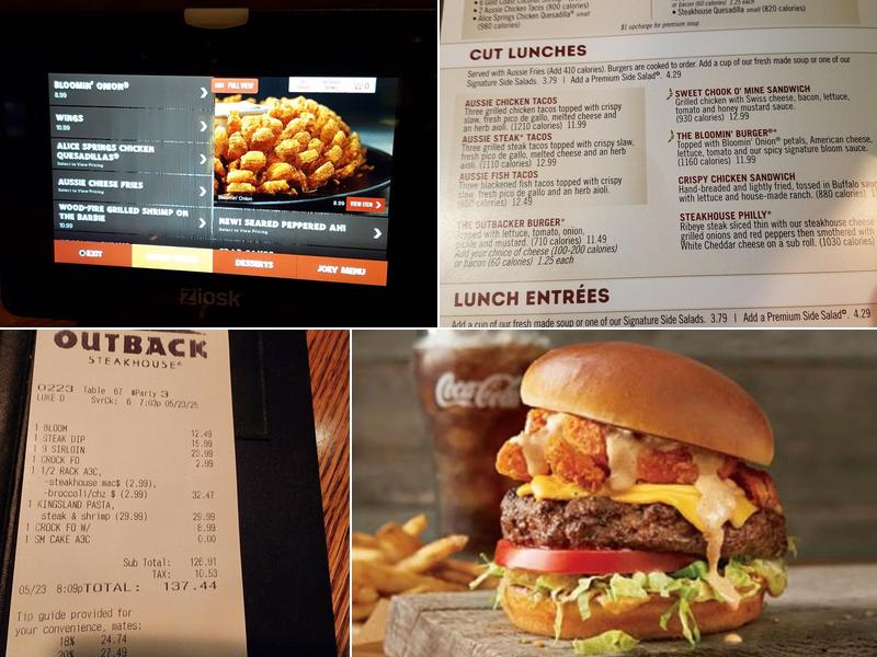 Outback Steakhouse Menu