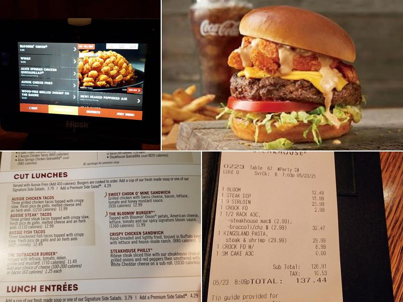 Outback Steakhouse Menu