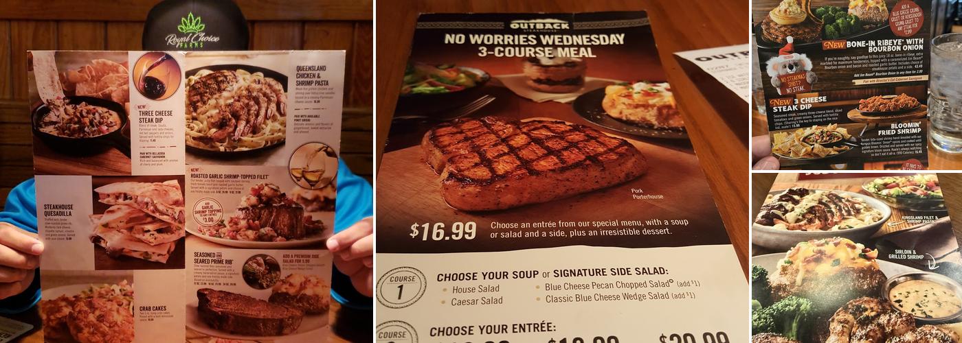 Outback Steakhouse Menu