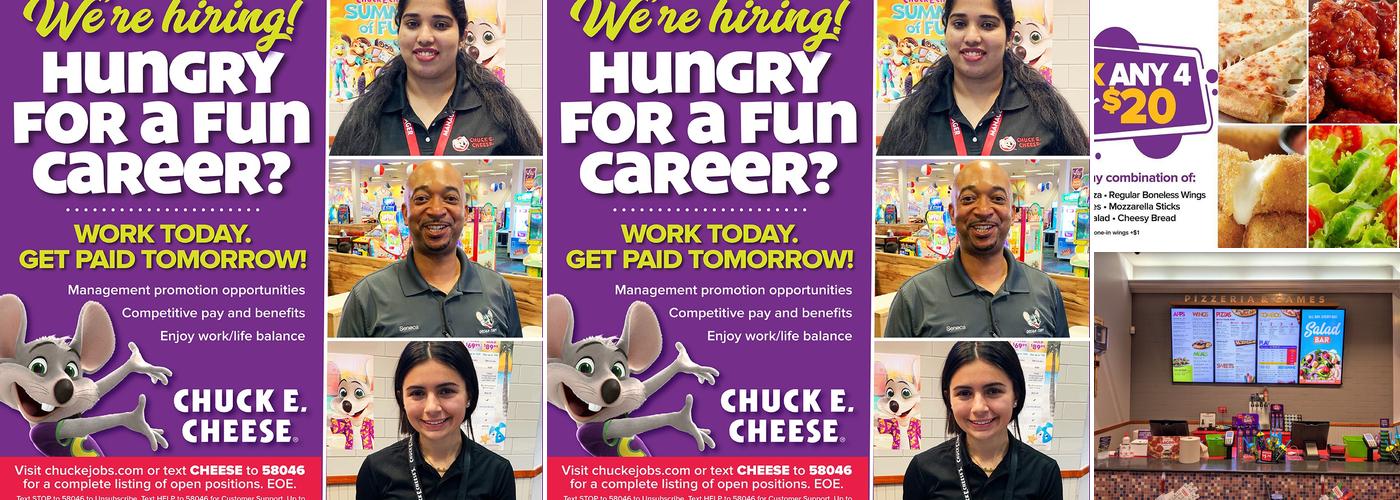 Chuck E. Cheese Menu