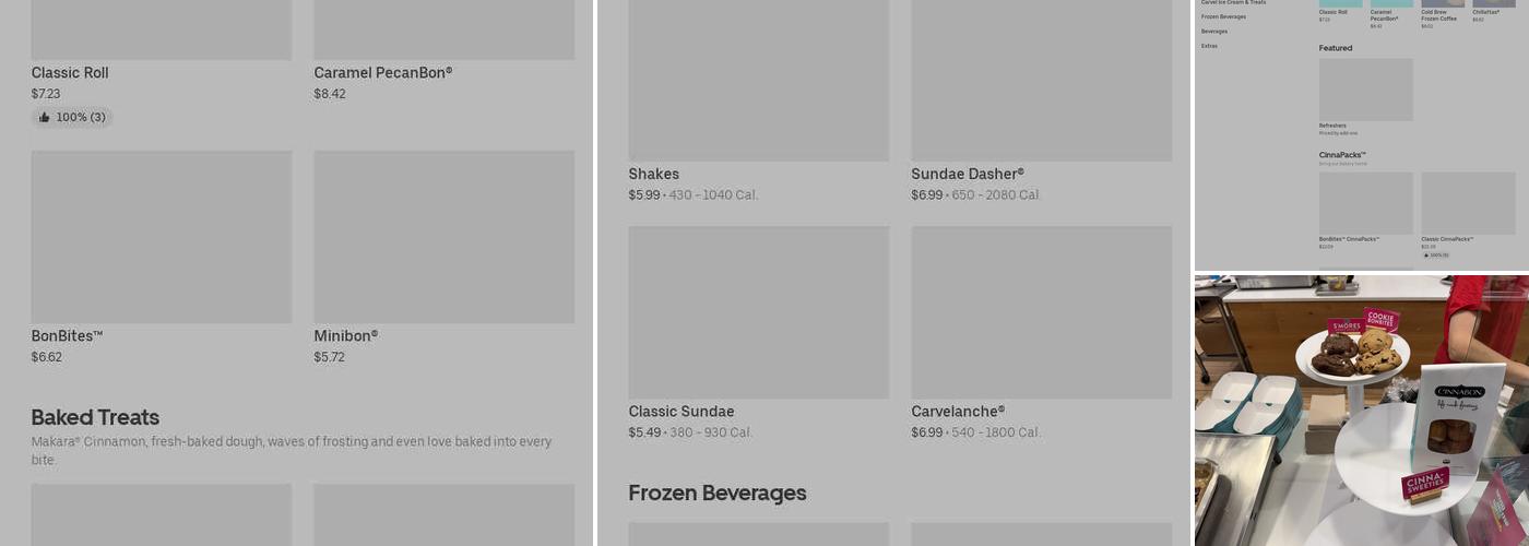 Cinnabon Menu