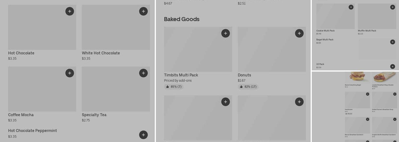 Tim Hortons Menu