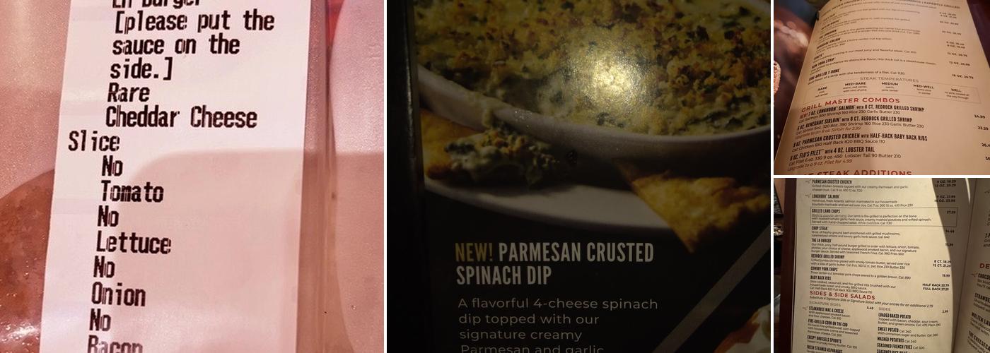 LongHorn Steakhouse Menu