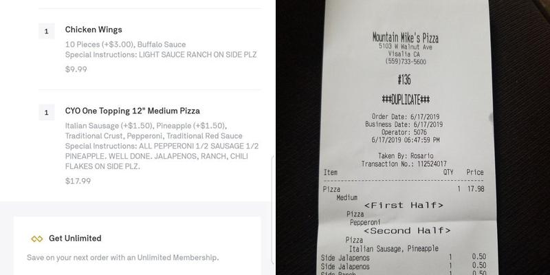 Mountain Mike's Pizza Menu