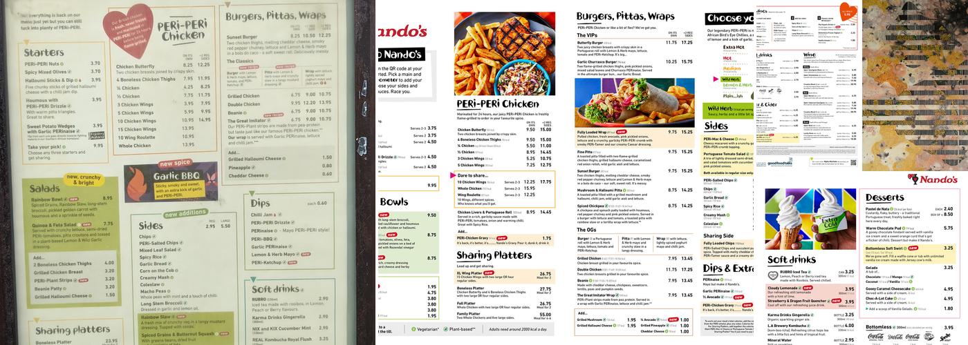 Nando's Menu
