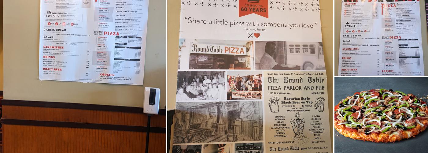 Round Table Pizza Menu