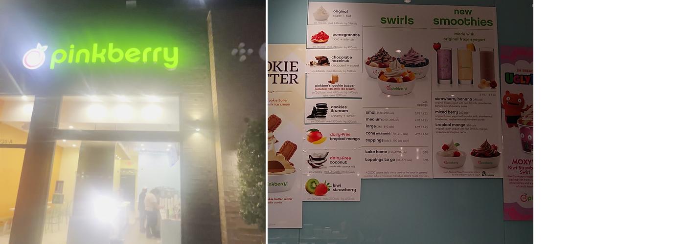 Pinkberry Menu