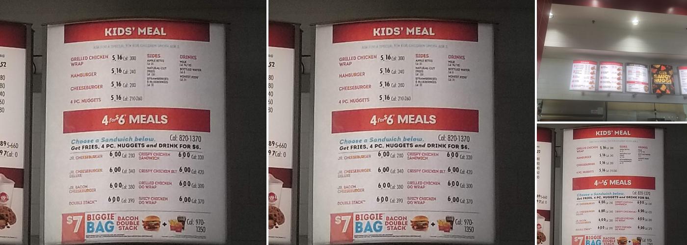 Wendy's Menu