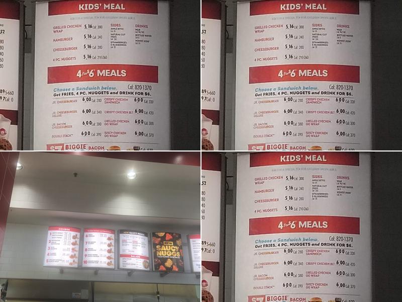Wendy's Menu
