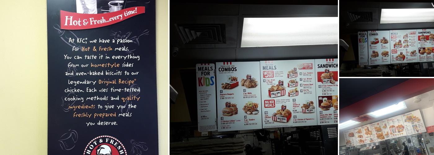 KFC Menu