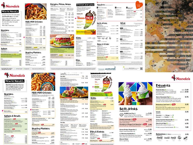 Nando's Clapham - High Street Menu