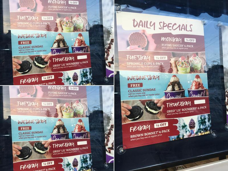 Carvel Menu