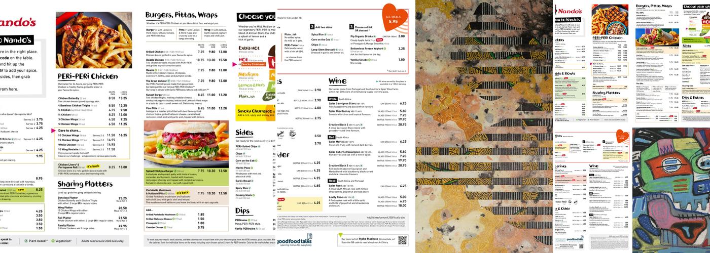 Nando's Lime Street Menu