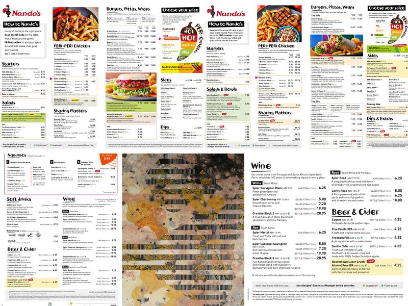 Nando's Wandsworth Menu