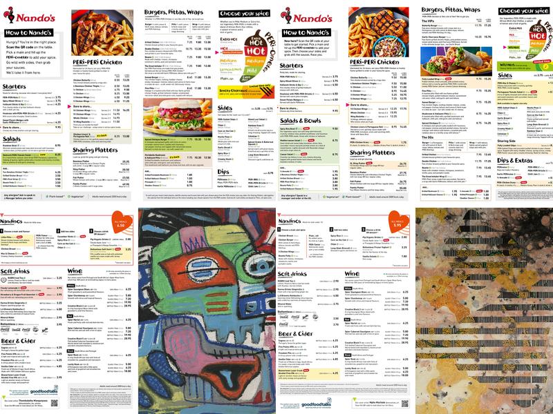 Nando's Mile End Menu