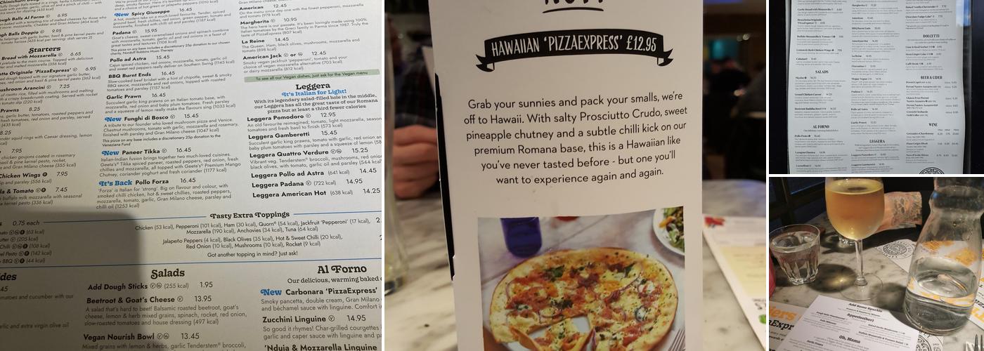 Pizza Express Menu