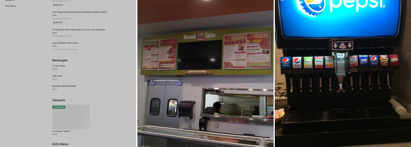 Round Table Pizza Menu